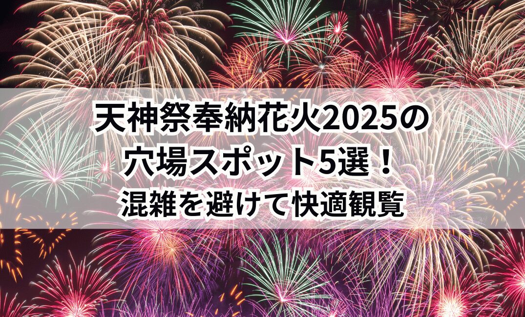 天神祭奉納花火2025　穴場